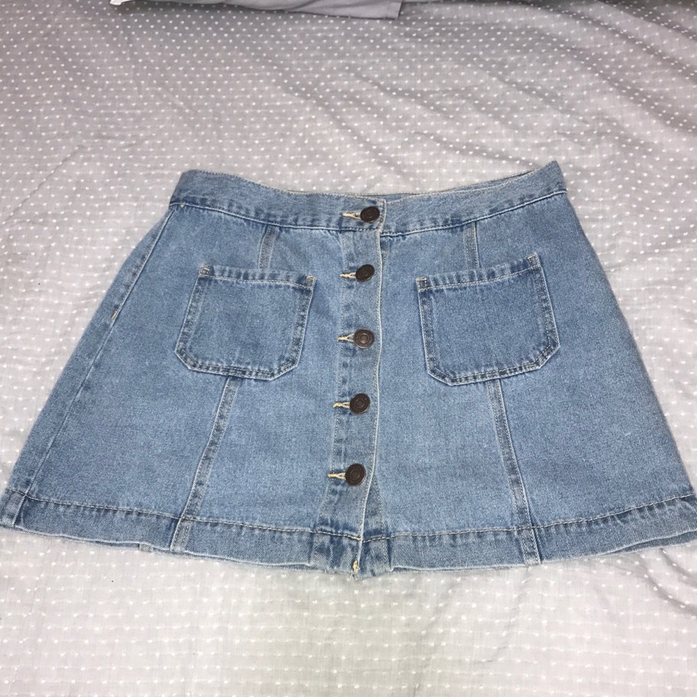 Jean button up skirt